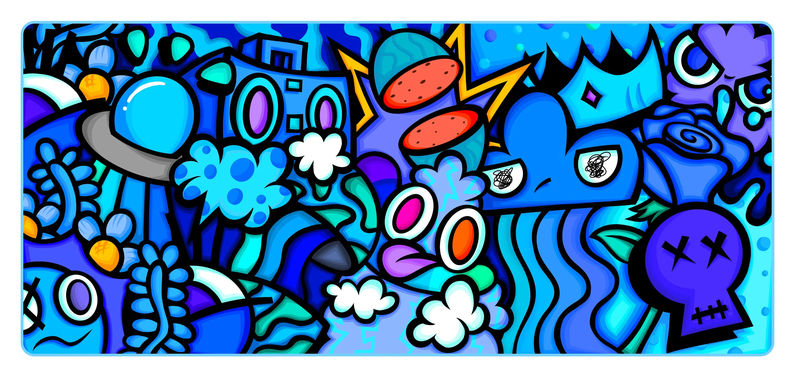 MK x PheonixArt 2XL Desk Mat - Mousepad Color:Lucid Nights