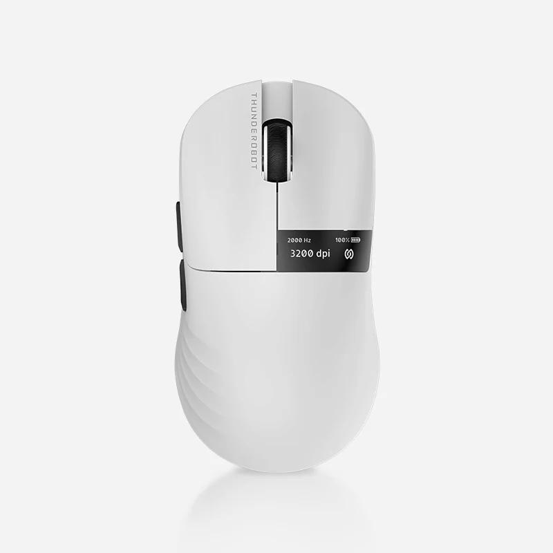 ThundeRobot ML8 PAW3395 NearLink 4khz with Screen Mouse - Version:ML8 White