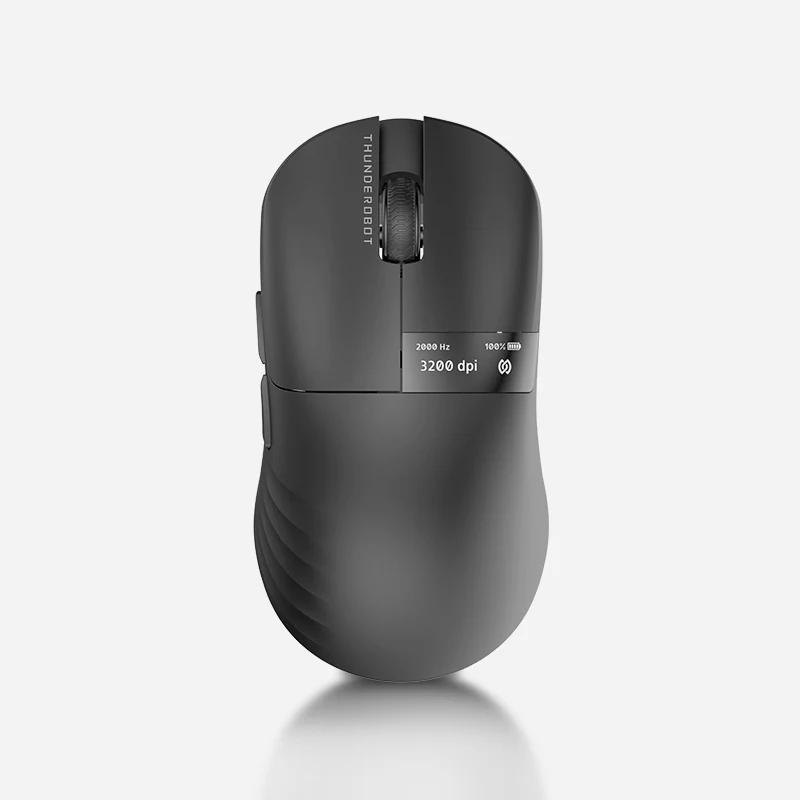 ThundeRobot ML8 PAW3395 NearLink 4khz with Screen Mouse - Version:ML8 Black