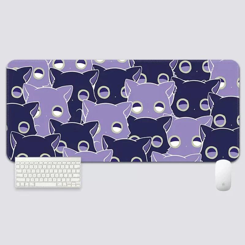 YUZNII Oversized Cartoon Kitten Mouse Pad Desk Mat - Type:800*300mm - Version:Fade cat