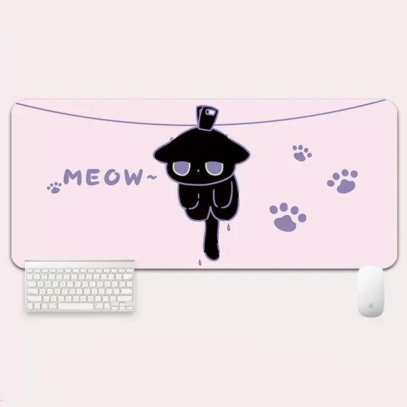 YUZNII Oversized Cartoon Kitten Mouse Pad Desk Mat - Type:800*300mm - Version:Cute cate