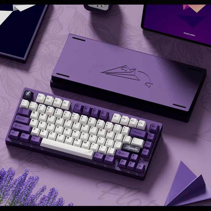 WEIKAV D75 Paper Plane Aluminum Alloy Mechanical Keyboard - Version:Anodized  Purple - Switch:Zi Yuan Switch