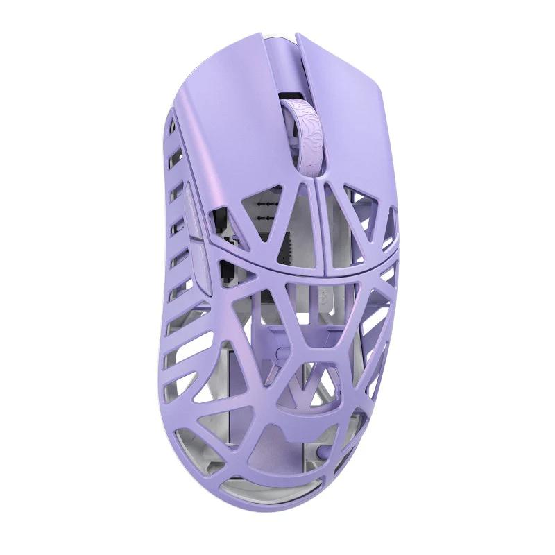 WLMOUSE Beast X Mini Pro Magnesium Gaming Mouse - Switches:TTC Nihil Transparent Black Dot - Color Type:Soft Lilac-Side Slits