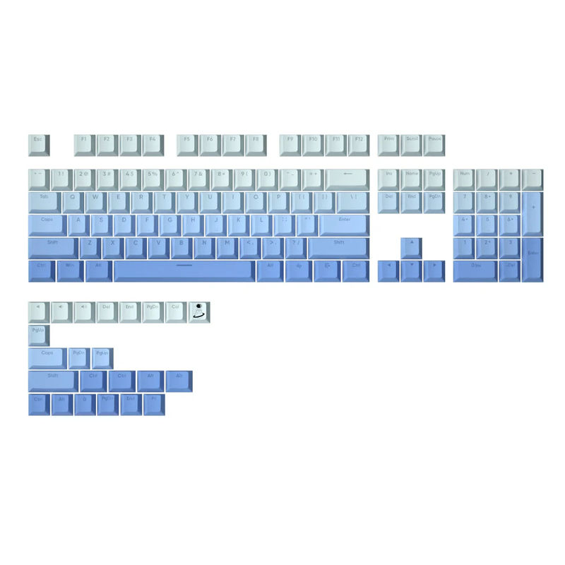 YUNZII Gradient Cherry Profile Keycap Set - Type:Ocean Blue