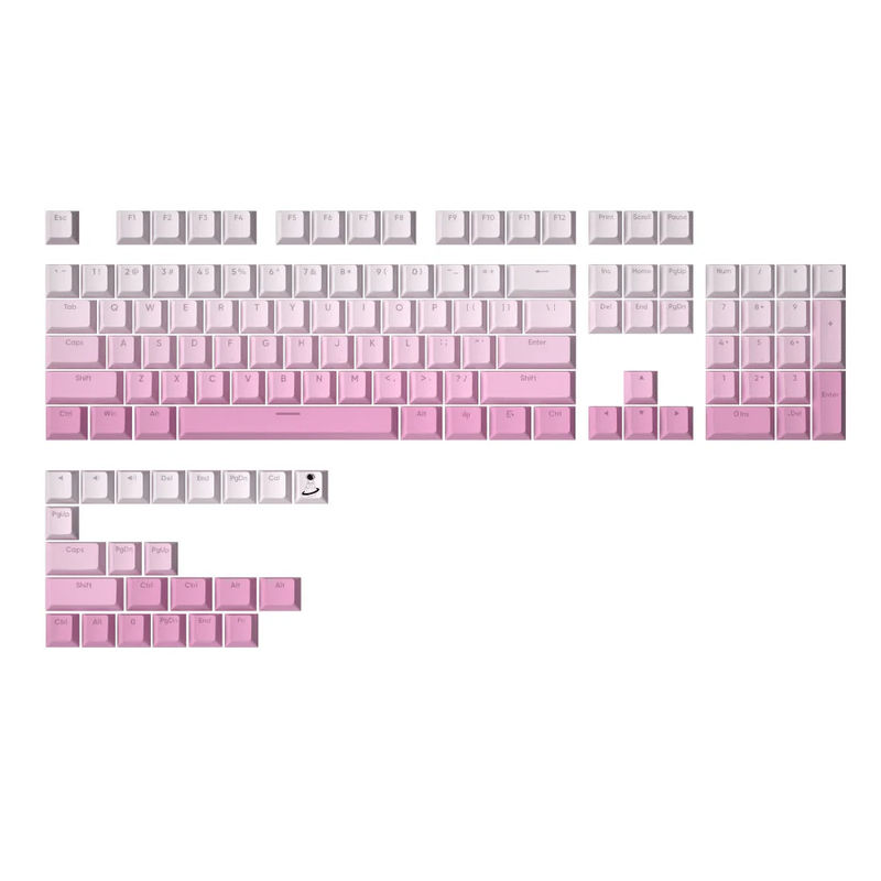YUNZII Gradient Cherry Profile Keycap Set - Type:Sakura Pink