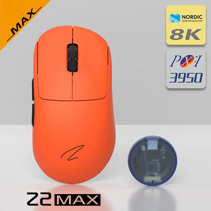 Zaopin Z2 MAX Swappable Switch 8K Wireless PAW3950 Mouse - Version:Z2 MAX - Type:Orange