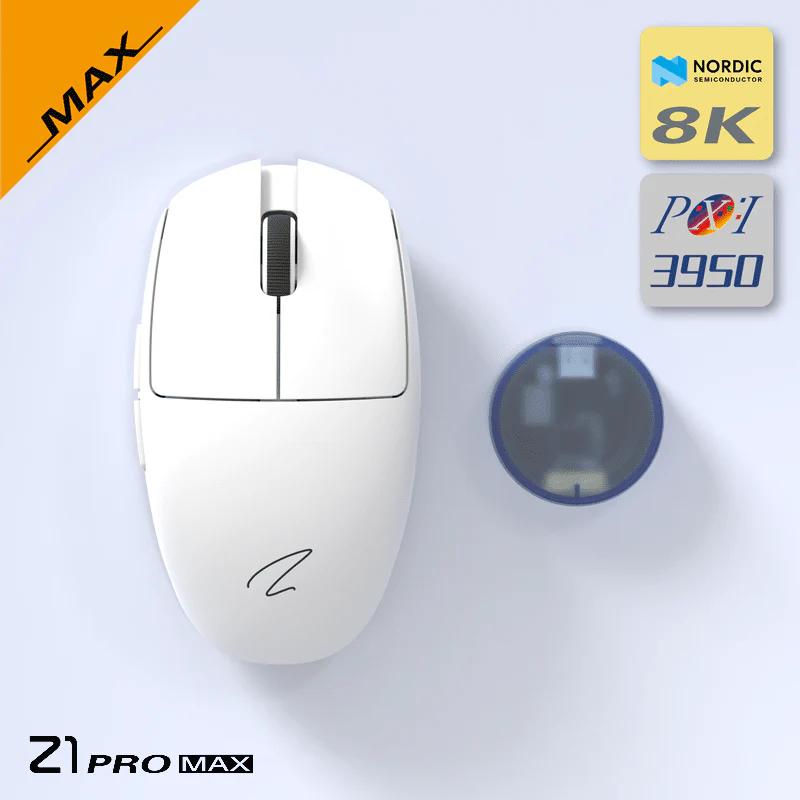 Zaopin Z1 PRO MAX Three Mode 8K PAW3950 Mouse - Version:Z1 PRO MAX - Color Type:White