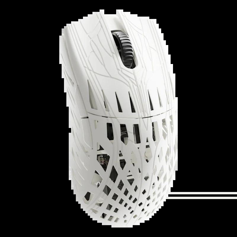 PWNAGE Trinity CF Carbon Fiber Symm 37g Gaming Mouse - Version:Trinity CF-White - Sides:Cutout