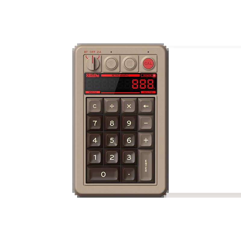 8Bitdo Retro18 LED Screen Numeric Keypad - Version:Brown C64