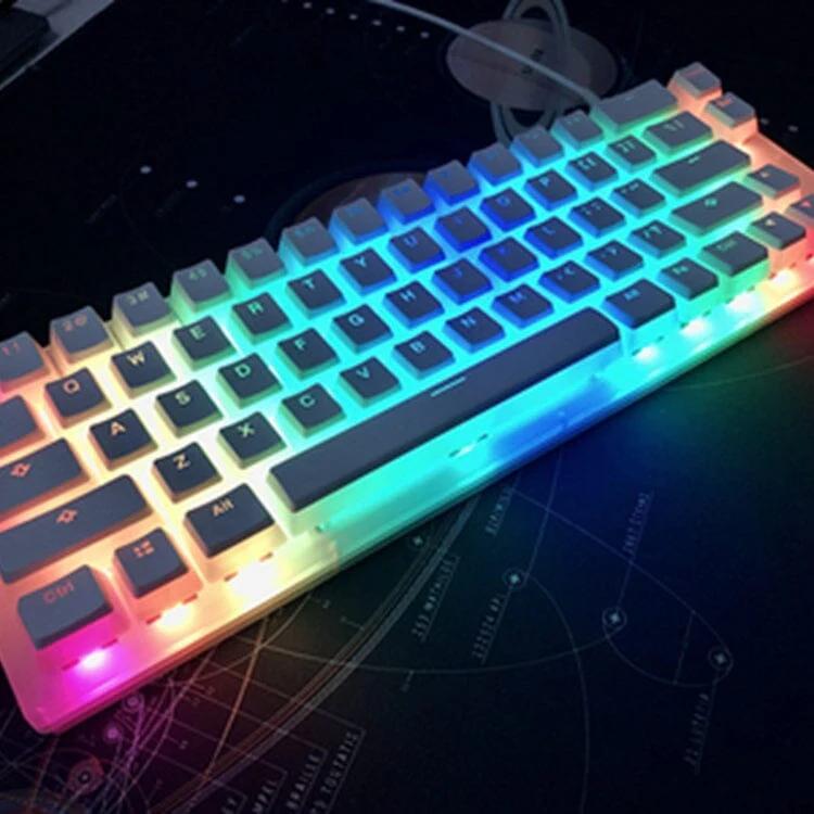 Womier K66 USB Hotswap RGB Mechanical Keyboard - Version:Pudding White - Switch:Gateron Brown