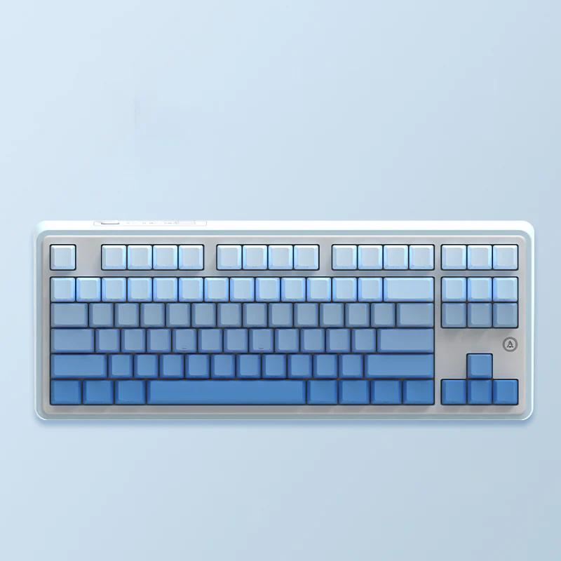 AJAZZ AK870 Swappable TFT Screen Mechanical Keyboard - Version:AK870-Side Printed Blue - Switch:Fly Fish Linear