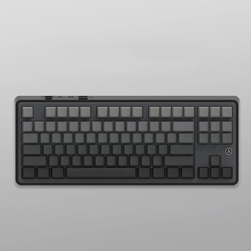 AJAZZ AK870 Swappable TFT Screen Mechanical Keyboard - Version:AK870-Side Printed Black - Switch:Fly Fish Linear