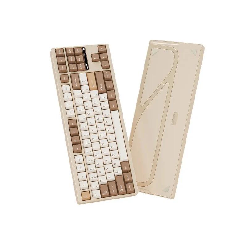 TickType Evoworks EVO80 Aluminium Alloy RGB Mechanical Keyboard - Version:Spray-Coated Cream - Switch:Azure Switch
