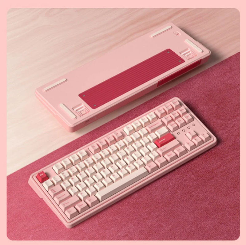 FL·ESPORTS CMK87-SAM Three-Modes 87Keys Mechanical Keyboard - Type:CMK87 Pro Valentine's Day - Switch:TTC Honey