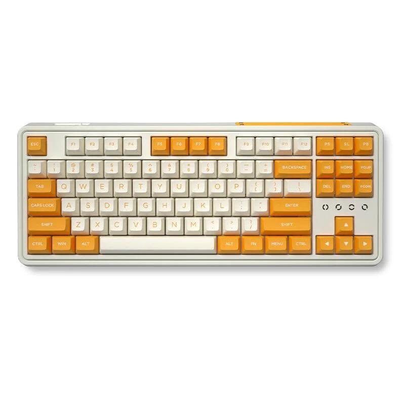 FL·ESPORTS CMK87-SAM Three-Modes 87Keys Mechanical Keyboard - Type:Banana Yellow - Switch:Bauhinia