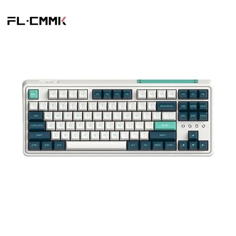 FL·ESPORTS CMK87-SAM Three-Modes 87Keys Mechanical Keyboard - Type:Ice Mint - Switch:Bauhinia