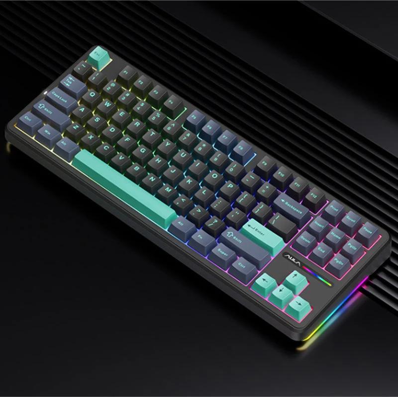 AULA F87 Pro Mechanical Keyboard - Version:Black-Tri-Mode - Switch:Grey V4
