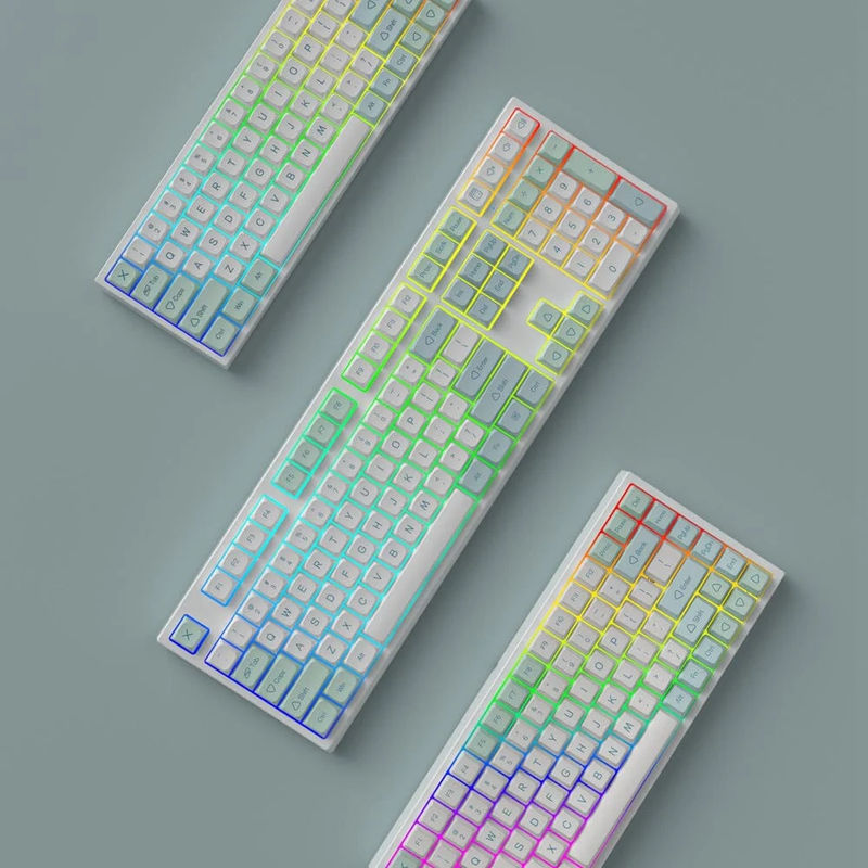 YUNZII YZ108 Mint RGB Hot Swappable Mechanical Keyboard - Switch:Gateron Yellow