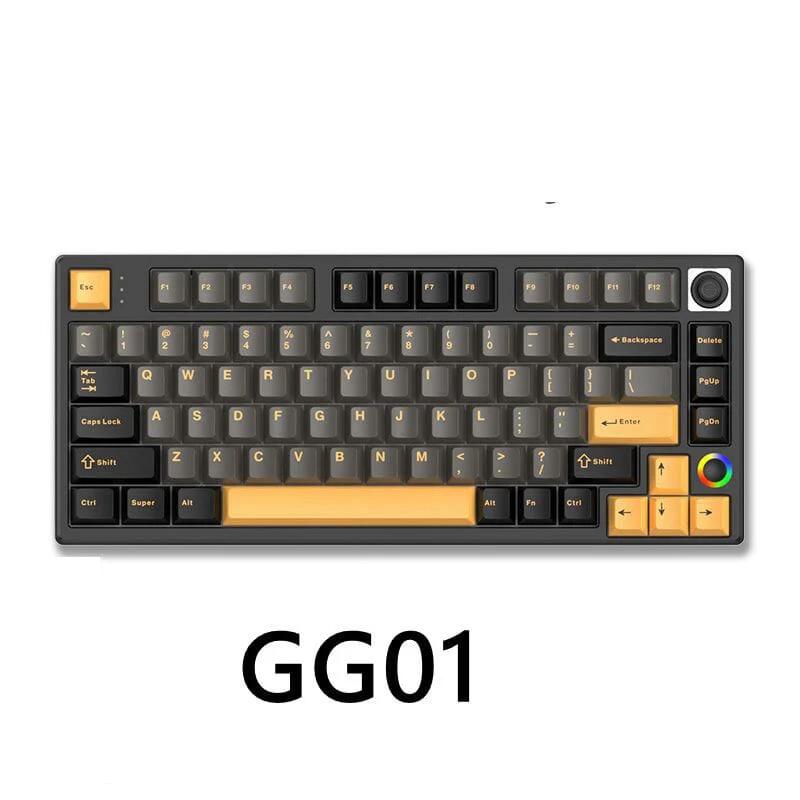 HELLOGANSS HS75T Mechanical Keyboard(AA Battery) - Type:GG-01 - Switch:Blue Pinyue Tactile
