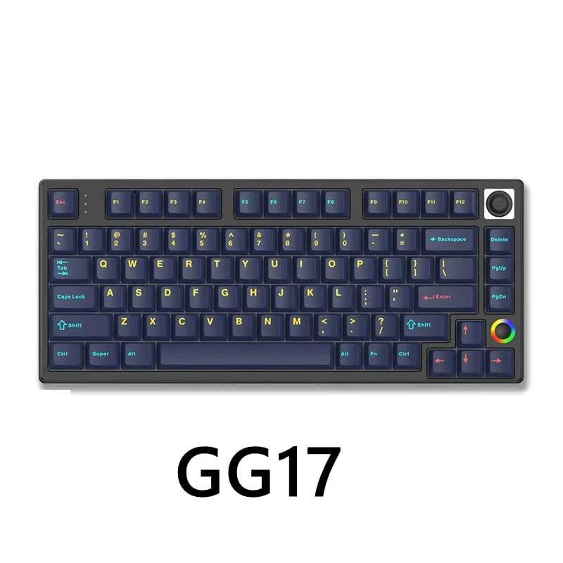 HELLOGANSS HS75T Mechanical Keyboard(AA Battery) - Type:GG-17 - Switch:Blue Pinyue Tactile