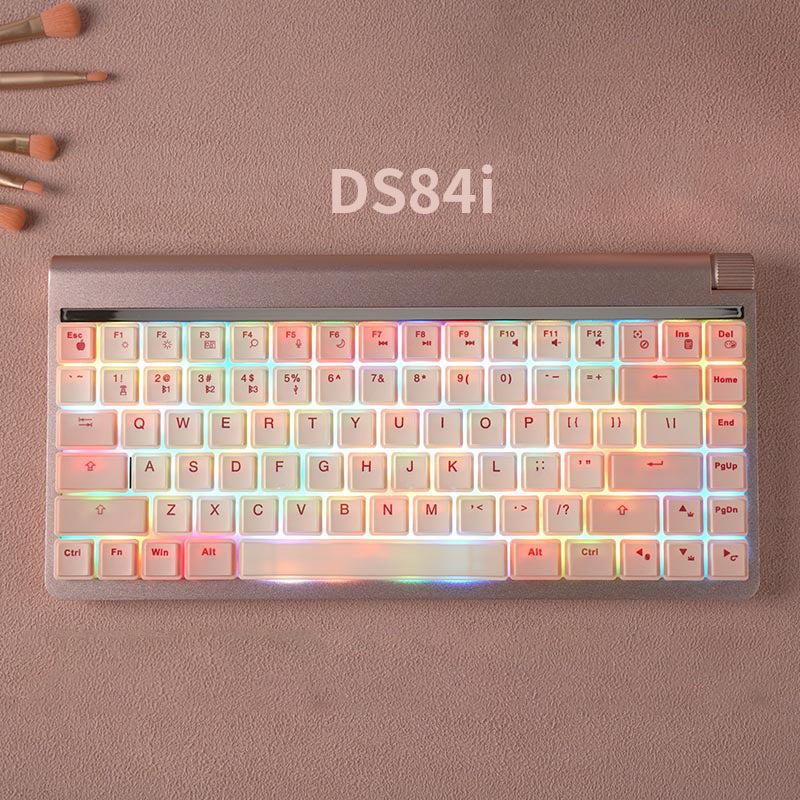 DoubleShell DS84i Low Profile Mechanical Keyboard - Version:Pink - Switch:Gateron Brown
