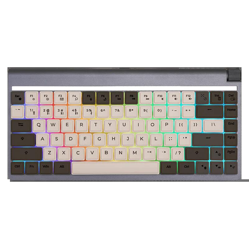 DoubleShell DS84i Low Profile Mechanical Keyboard - Version:Grey - Switch:Gateron Brown