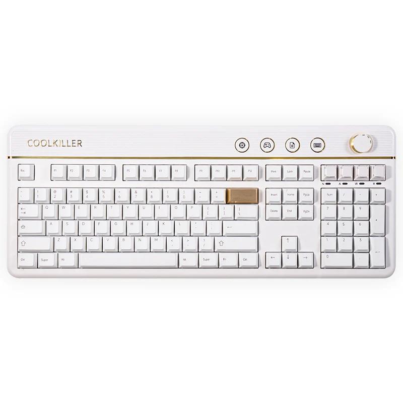 CoolKiller CK108 Magnetic/Mechanical Switches Wireless Keyboard - Version:Platinum - Switch:DIDA Switch