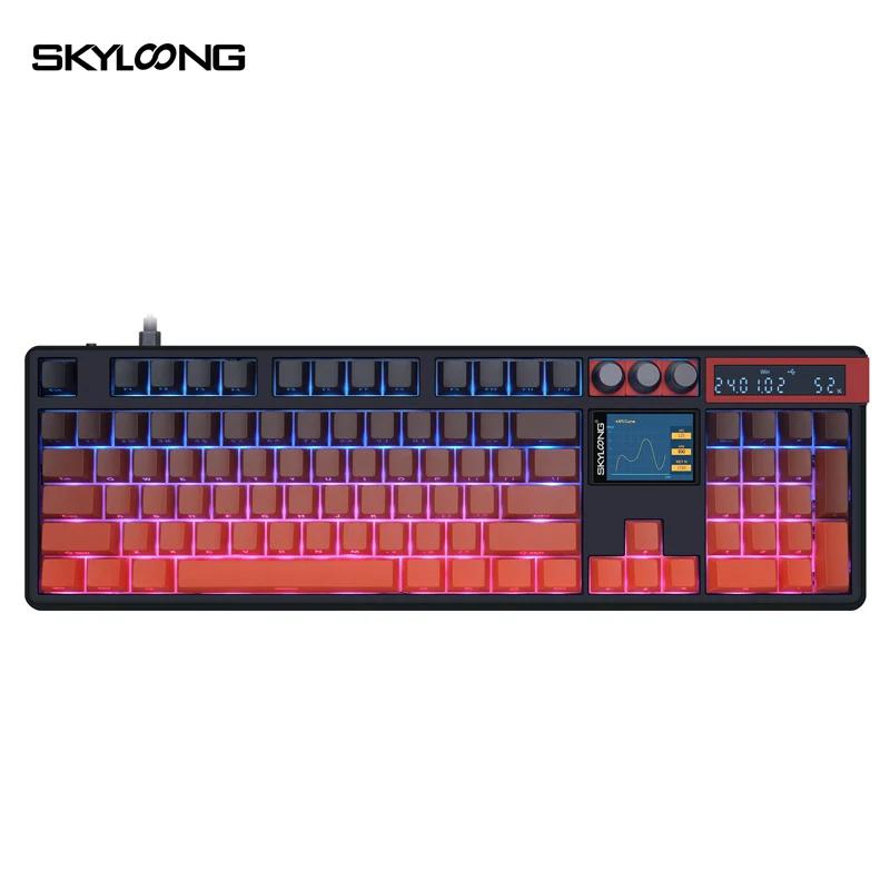 Skyloong Gk104pro Double Screen Gasket Mechanical Keyboard - Version:Gk104pro-Red - Switch:Hyacinth pro