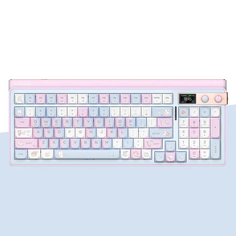 Fopato H98 Gasket Mechanical Keyboard - Version:Summer Sky - Switch:TTC Violet Sunset