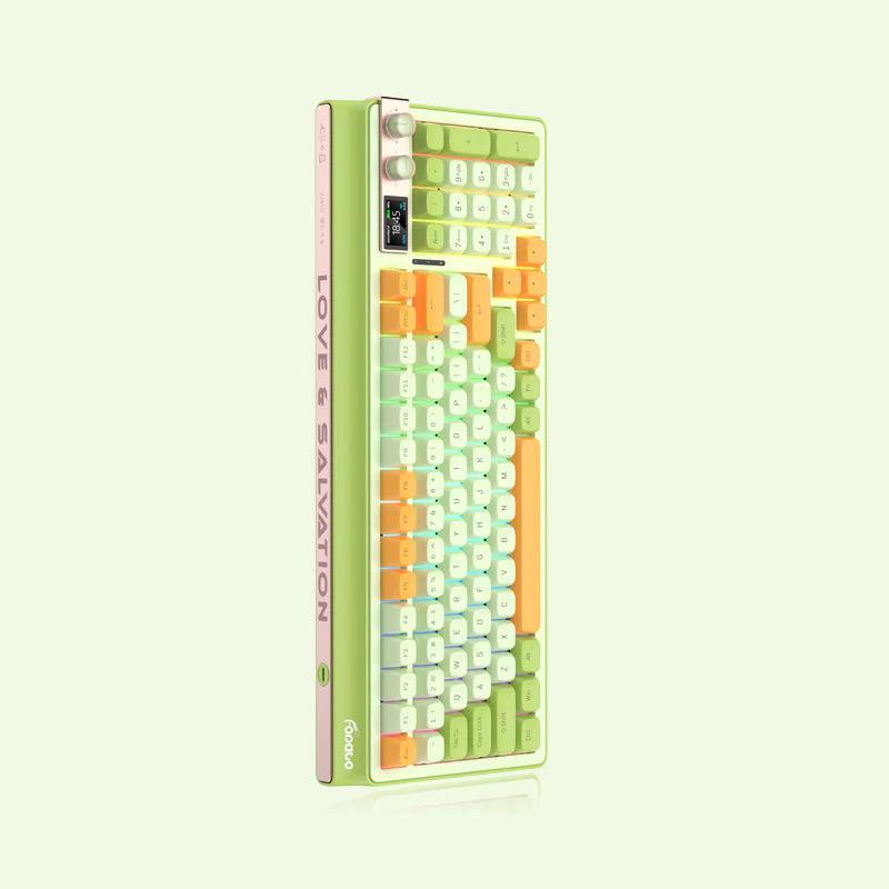 Fopato H98 Gasket Mechanical Keyboard - Version:Neverland-Green - Switch:TTC Speed Silver