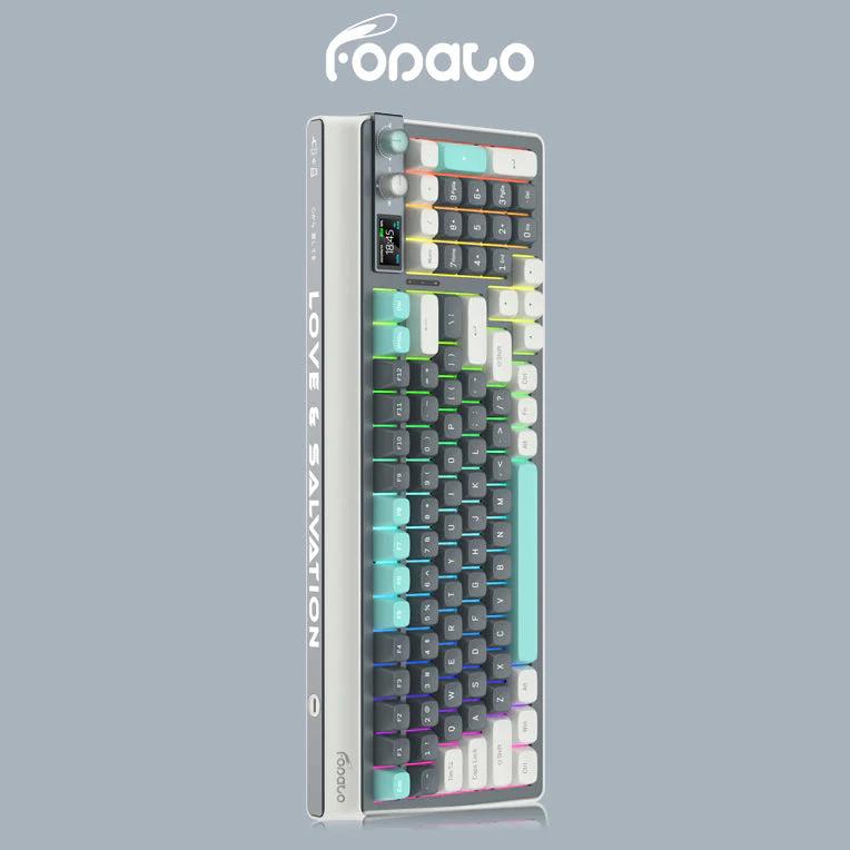 Fopato H98 Gasket Mechanical Keyboard - Version:Grey - Switch:TTC Neptune Linear