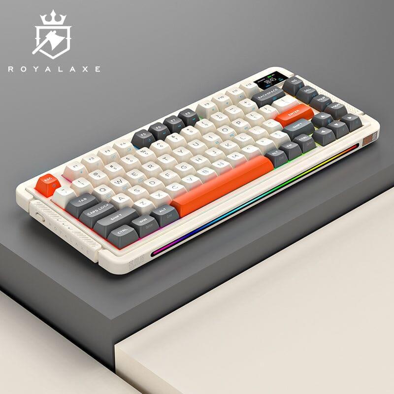 Royalaxe L75 & L98 Gasket Mechanical Keyboard - Keyboard:Beige - Type:L75 - Switch:TTC Rabbit