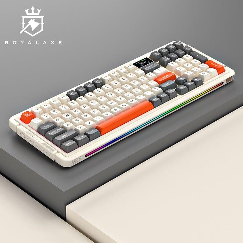 Royalaxe L75 & L98 Gasket Mechanical Keyboard - Keyboard:Beige - Type:L98 - Switch:TTC Rabbit