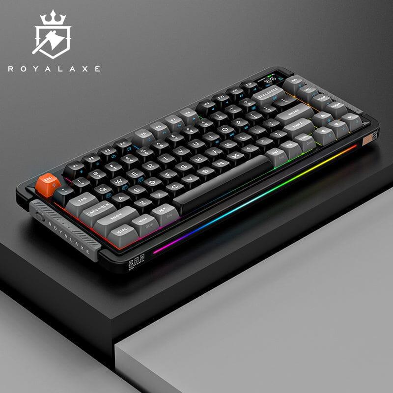 Royalaxe L75 & L98 Gasket Mechanical Keyboard - Keyboard:Grey - Type:L75 - Switch:TTC Rabbit