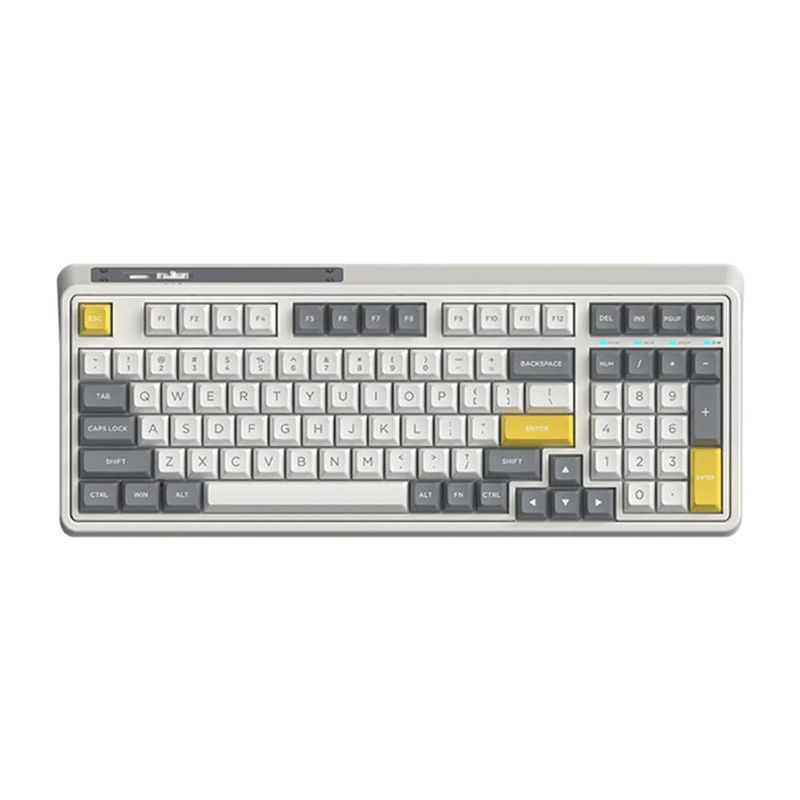 FL·ESPORTS CMK98 Candy Hot-swappable Mechanical Keyboard - Version:Grey(three mode) - Switch:Box V2 Brown
