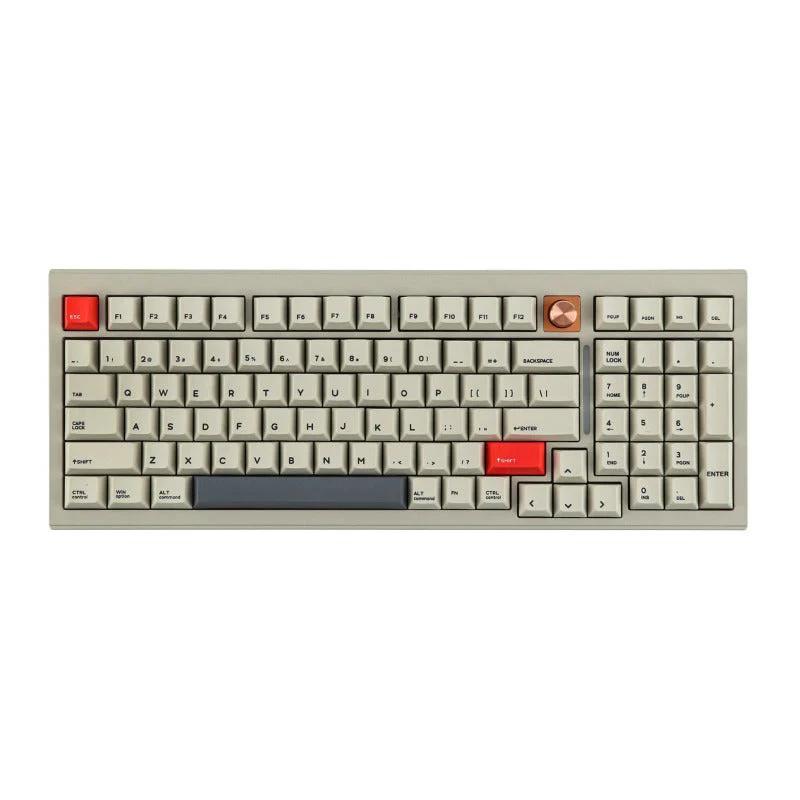 CIDOO V98 QMK Wireless Gasket Hot Swappable Aluminium Mechanical Keyboard - Version:V98 Assembled Keyboard - Switch:CIDOO Pearl White Switch