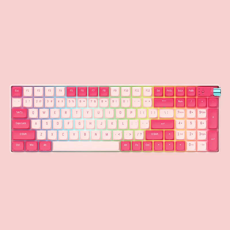 Fopato P98 Mechanical Keyboard - Version:Red - Switch:TTC Gold Pink V2