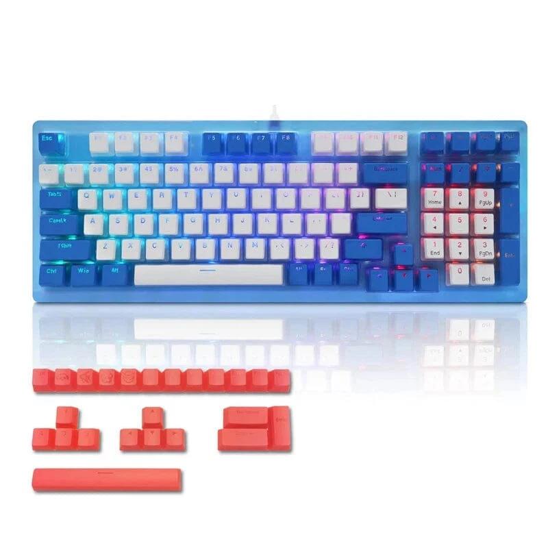 Womier K98 Wired Hotswap RGB Mechanical Keyboard - Version:K98 Blue - Switch:Brown Switch