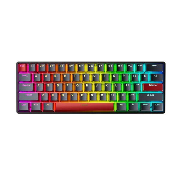 DrunkDeer G60 Wired Magnetic Switch Rapid Trigger 61keys Keyboard - Version:G60 Black - Keycaps:Black Orange Shine Through