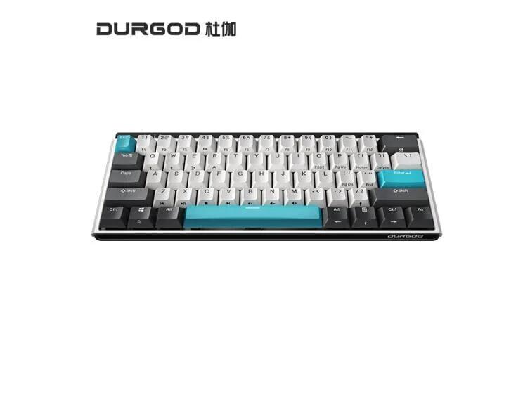 DURGOD K330W 61 Keys Three-mode Gaming Mechanical Keyboard - Type:No light-ion storm - Switch:Yellow Switch