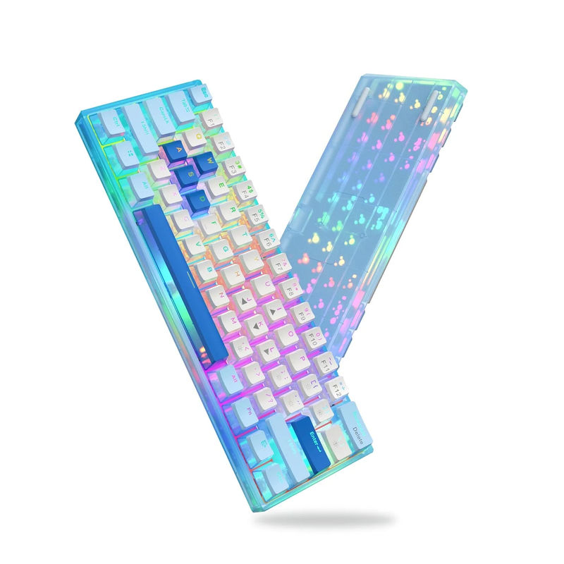 Womier WK61 Hotswap RGB Gaming Keyboard - Type:WK61 White - Switch:Red Switch
