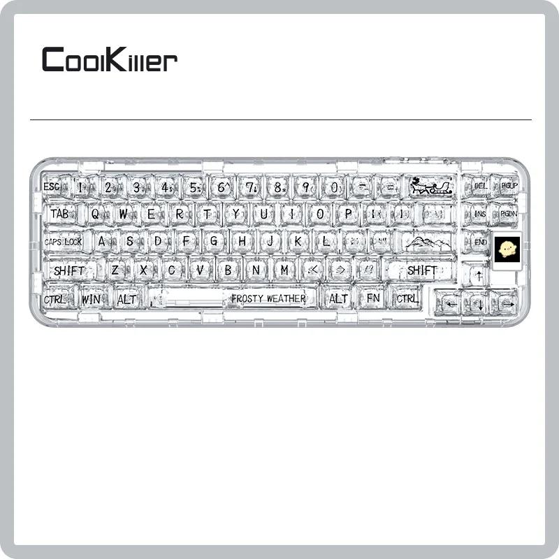 CoolKiller CK68 Mechanical Keyboard - Switch:Ice Blade(Linear) - Version:Polar Bear-With carrying case