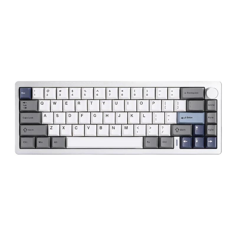 YUNZII AL68 QMK/VIA Gasket Aluminum Mechanical Keyboard - Version:Silver - Switch:Cocoa Cream V2 Switch