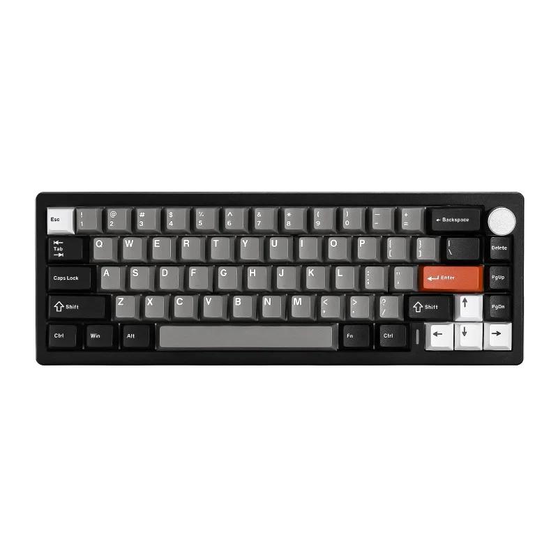 YUNZII AL68 QMK/VIA Gasket Aluminum Mechanical Keyboard - Version:Black - Switch:Cocoa Cream V2 Switch