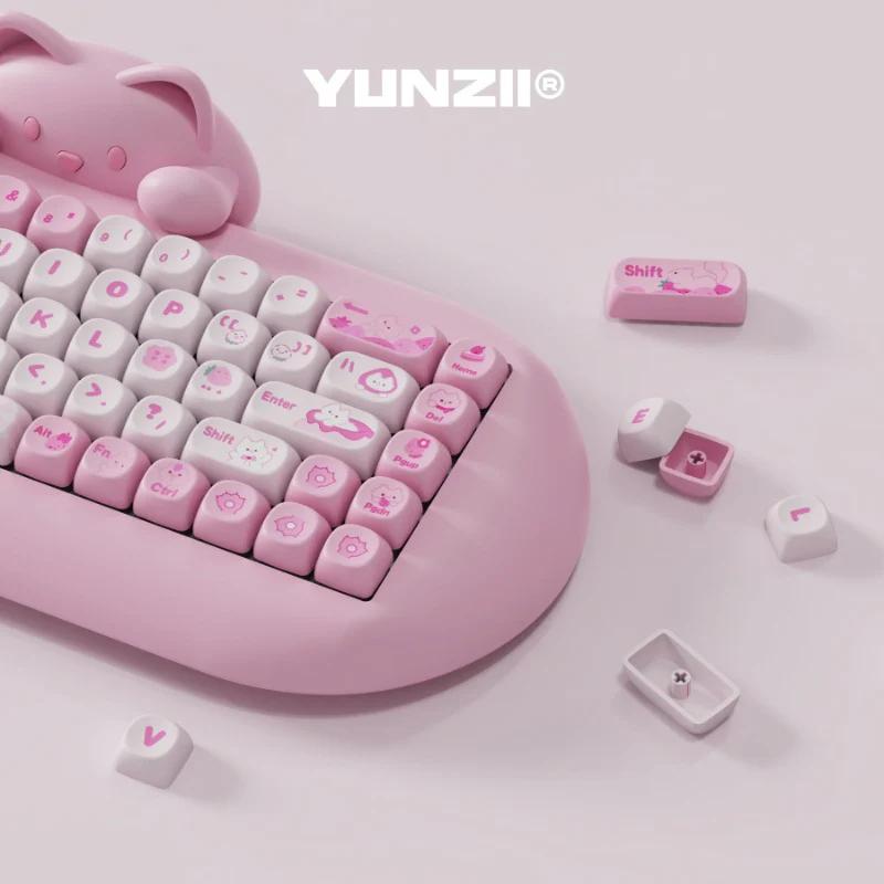 YUNZII C68 HI-FI Mechanical Keyboard - Version:Pink - Switch:Only Barebone (without switches&keycaps)
