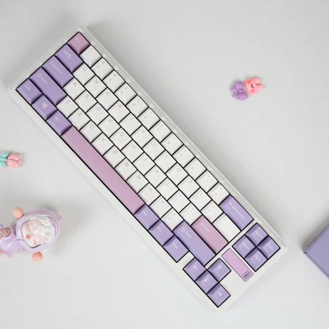 VARMILO Sword68 Full CNC Metal Three Mode Mechanical Keyboard - Type:Lilac - Switches:Kailh Prestige Voice