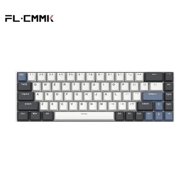 FL·ESPORTS F12 Kailh Box 68 Keys Wireless/Wired Mechanical Keyboard - Version:Blue - Switch:box red - Backlight:Blue light