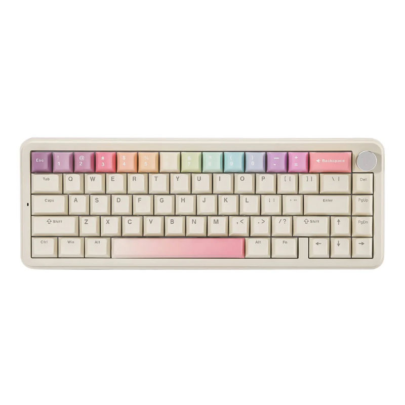 YUNZII B68 Wireless Mechanical Keyboard - Version:B68 Beige - Switch:Cocoa Cream V2 Switch