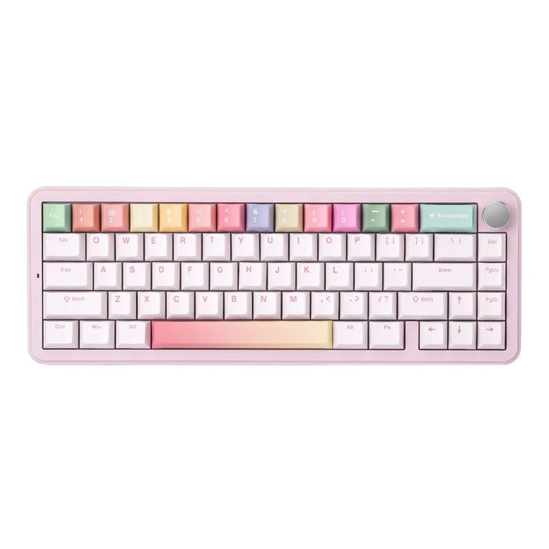 YUNZII B68 Wireless Mechanical Keyboard - Version:B68 Pink - Switch:Cocoa Cream V2 Switch