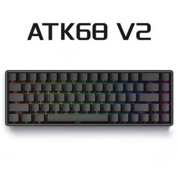 VXE ATK68 Magnetic Switch Mechanical Keyboard - Version:ATK68 V2-Black - Switch:Magnetic Jade Purple
